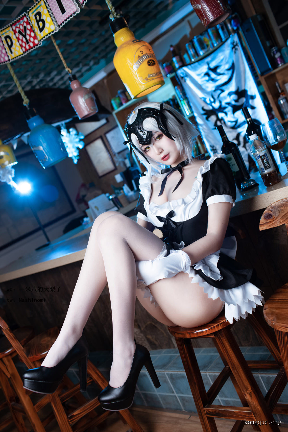 一米八的大梨子_黑贞GK手办女仆_10