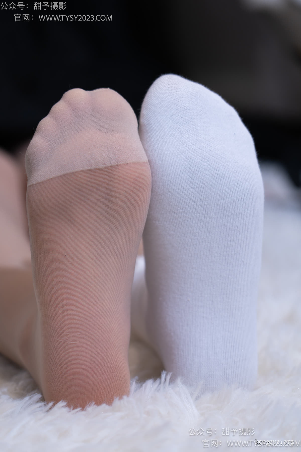 甜予摄影_澜澜-拖鞋、白棉袜、肉丝-脚尖加固款_099