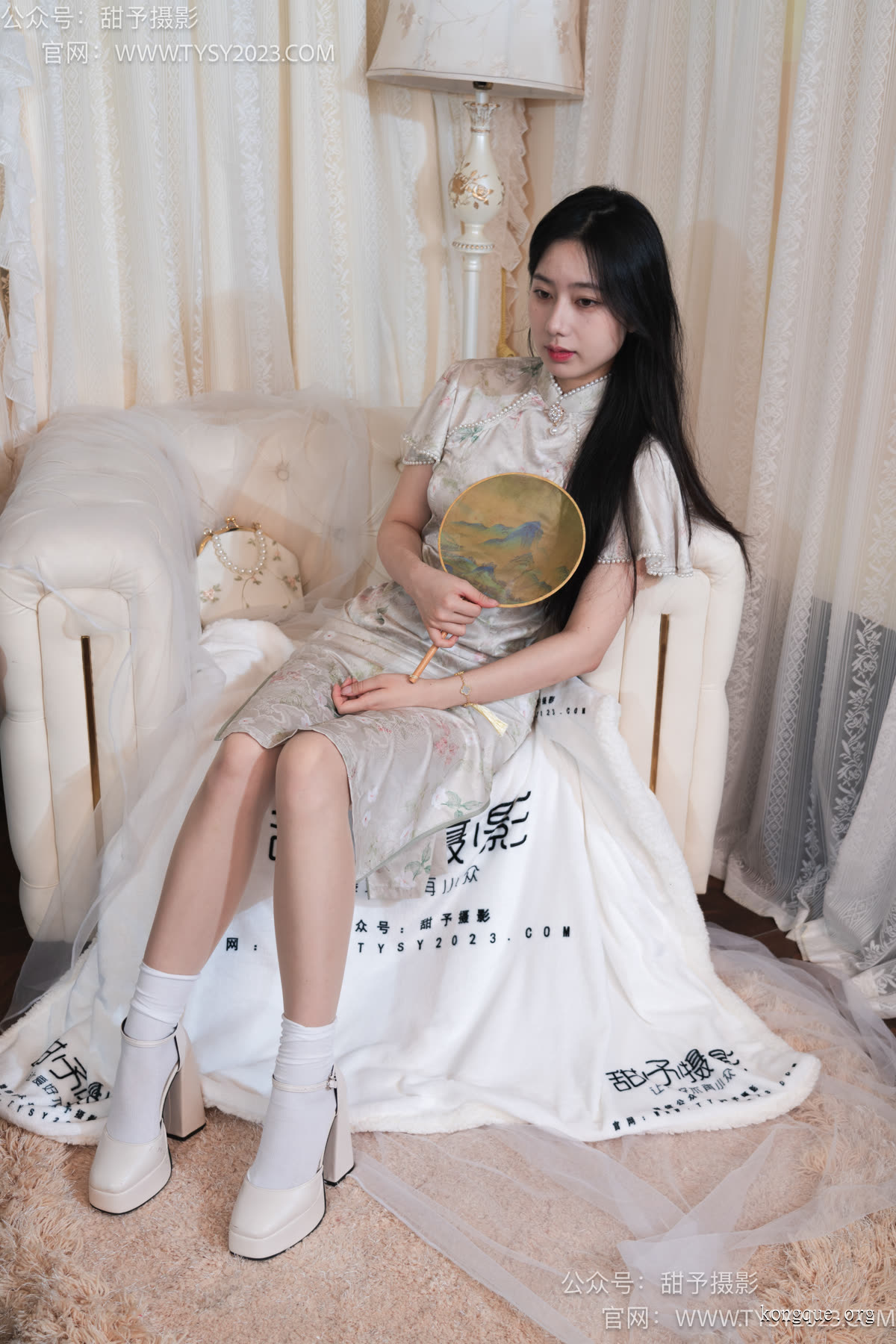 甜予摄影_鱼鱼-高跟鞋、白棉袜、肉丝_0006