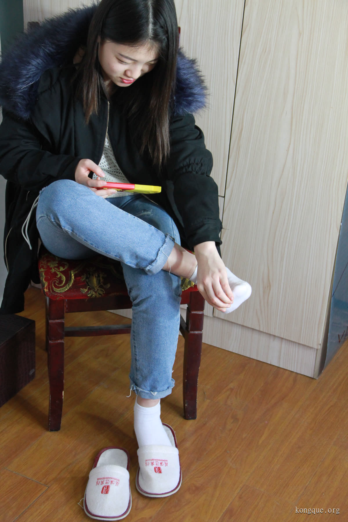 自由摄影_初冬的季节棉袜搭配丝足确实不错_0007