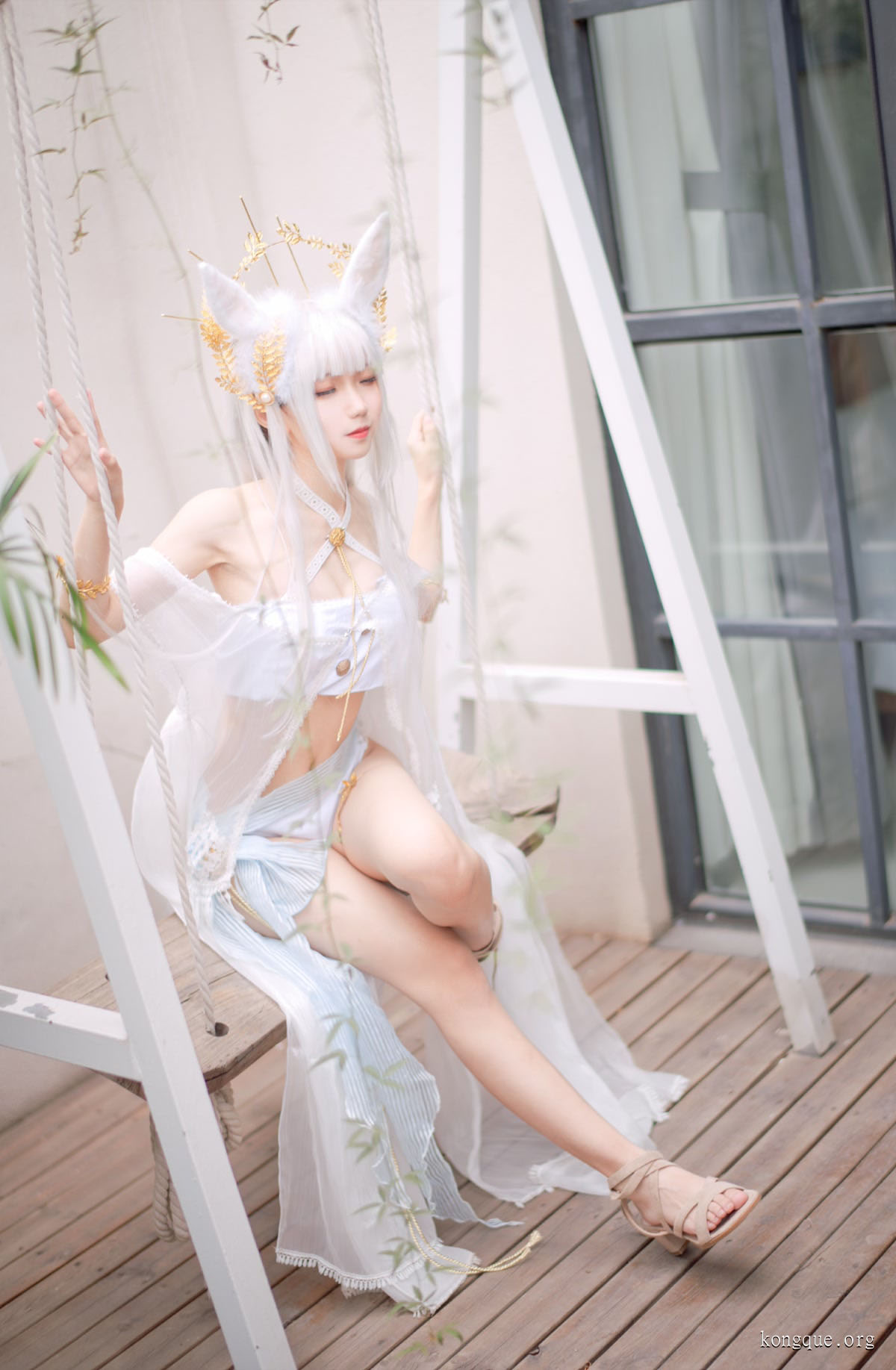 花柒Hana_白金泳装_003